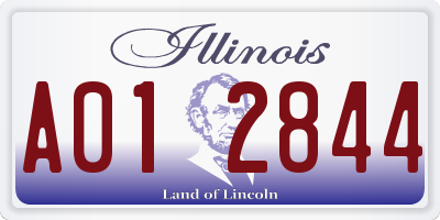 IL license plate A012844