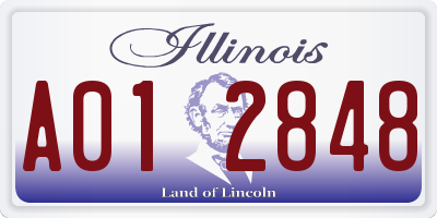 IL license plate A012848