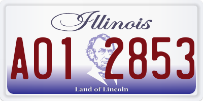 IL license plate A012853