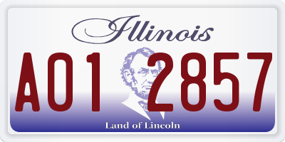IL license plate A012857