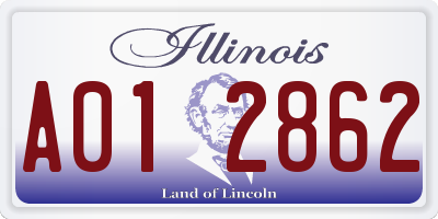 IL license plate A012862