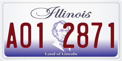 IL license plate A012871