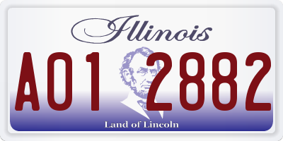 IL license plate A012882