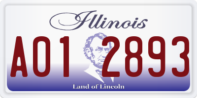 IL license plate A012893