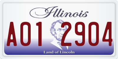 IL license plate A012904