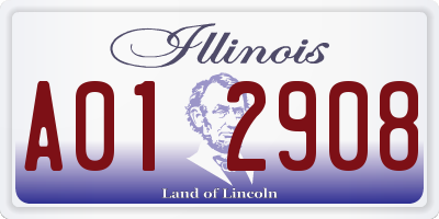 IL license plate A012908