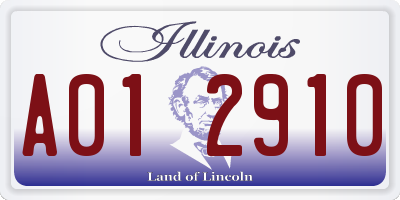 IL license plate A012910