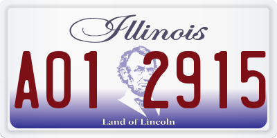 IL license plate A012915