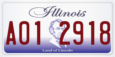 IL license plate A012918