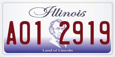 IL license plate A012919