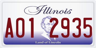 IL license plate A012935