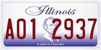 IL license plate A012937