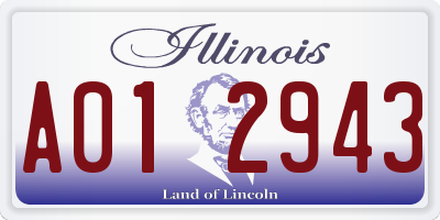 IL license plate A012943