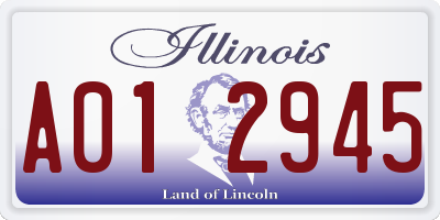 IL license plate A012945