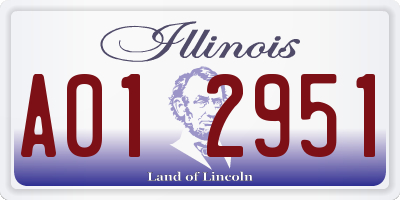IL license plate A012951