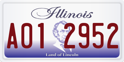 IL license plate A012952