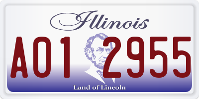 IL license plate A012955
