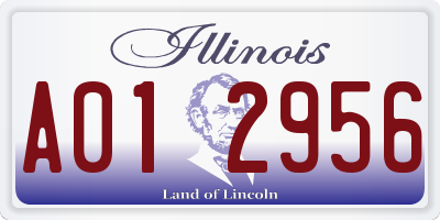IL license plate A012956
