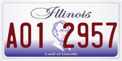 IL license plate A012957