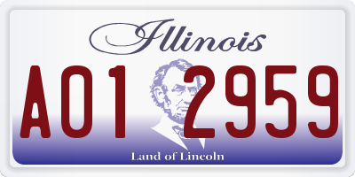 IL license plate A012959
