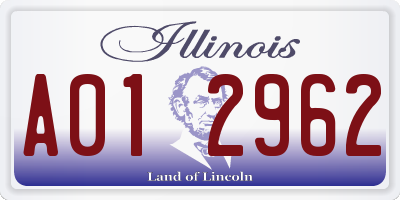 IL license plate A012962