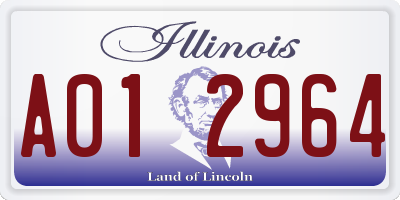 IL license plate A012964