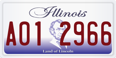 IL license plate A012966