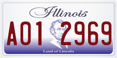 IL license plate A012969