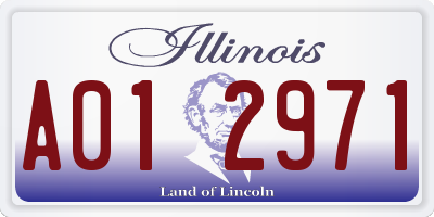IL license plate A012971