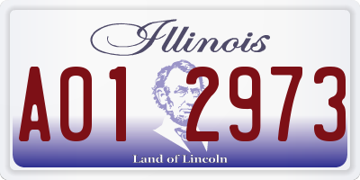 IL license plate A012973