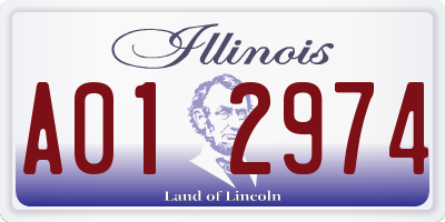 IL license plate A012974