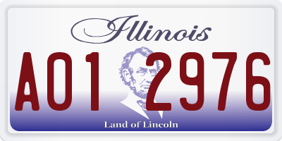 IL license plate A012976
