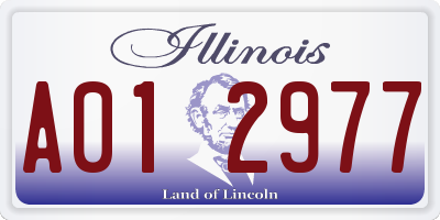 IL license plate A012977