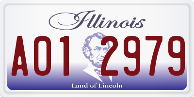 IL license plate A012979