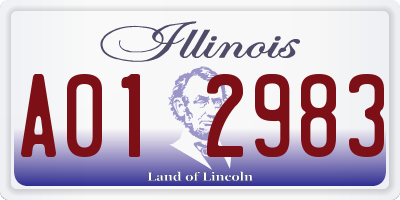 IL license plate A012983