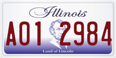 IL license plate A012984