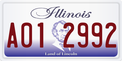 IL license plate A012992