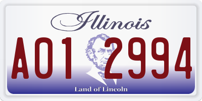 IL license plate A012994