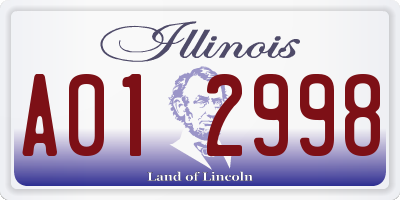 IL license plate A012998