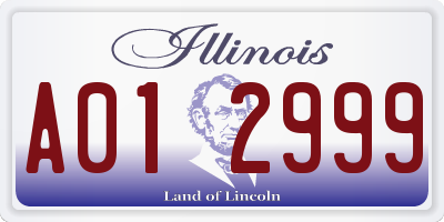 IL license plate A012999