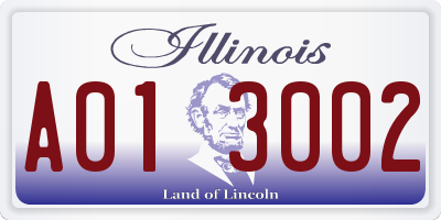 IL license plate A013002