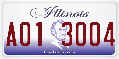 IL license plate A013004