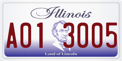IL license plate A013005