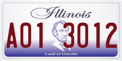 IL license plate A013012