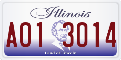 IL license plate A013014