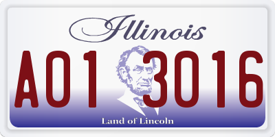 IL license plate A013016