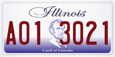 IL license plate A013021