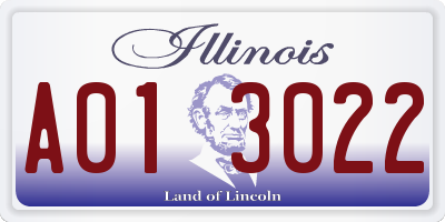 IL license plate A013022