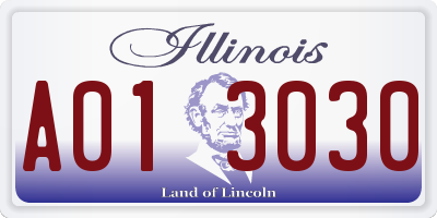 IL license plate A013030