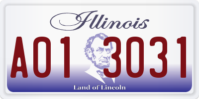 IL license plate A013031